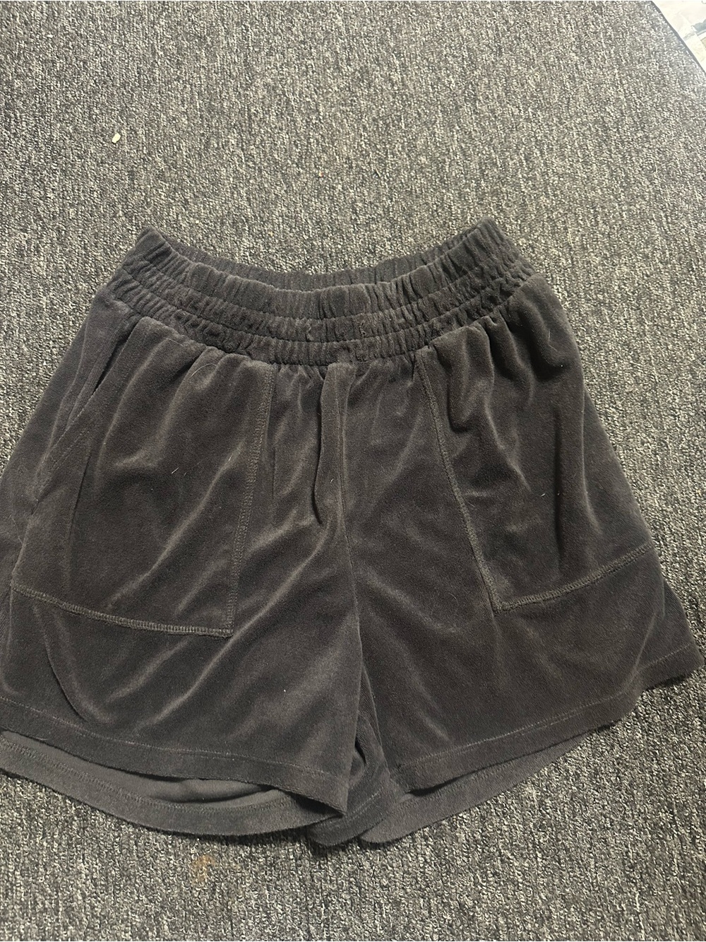 Zenana Outfitters Black Elastic-Waist Athletic Shorts